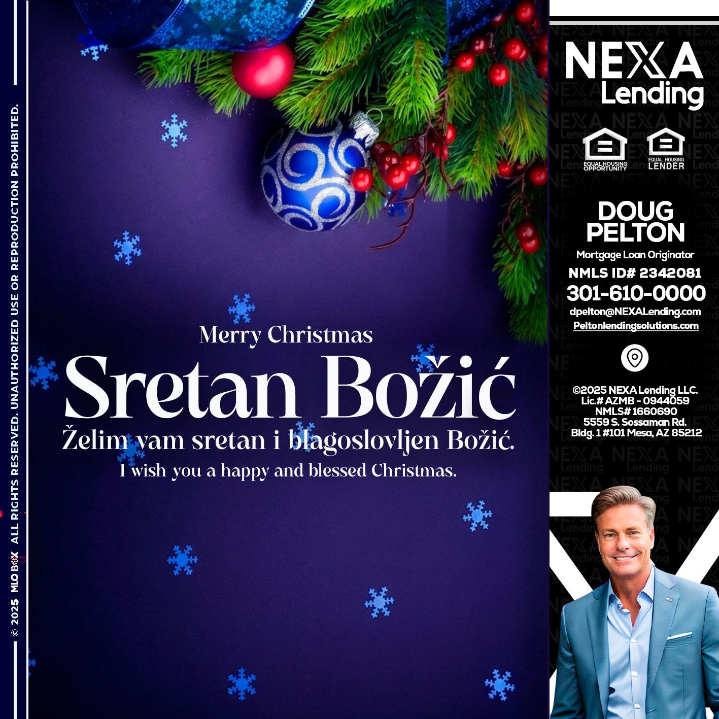 Sretan Božić - Doug Pelton -Mortgage Loan Officer
