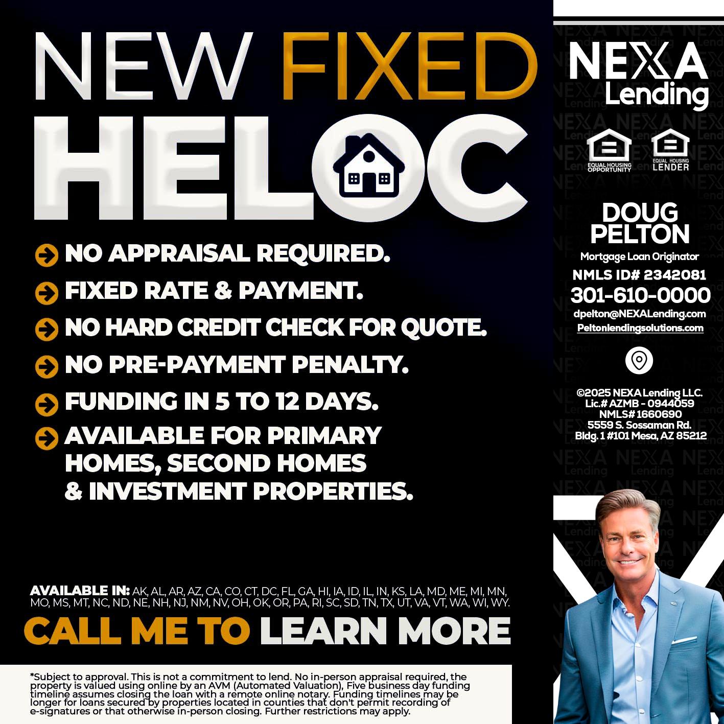 HELOC - Doug Pelton -Mortgage Loan Officer