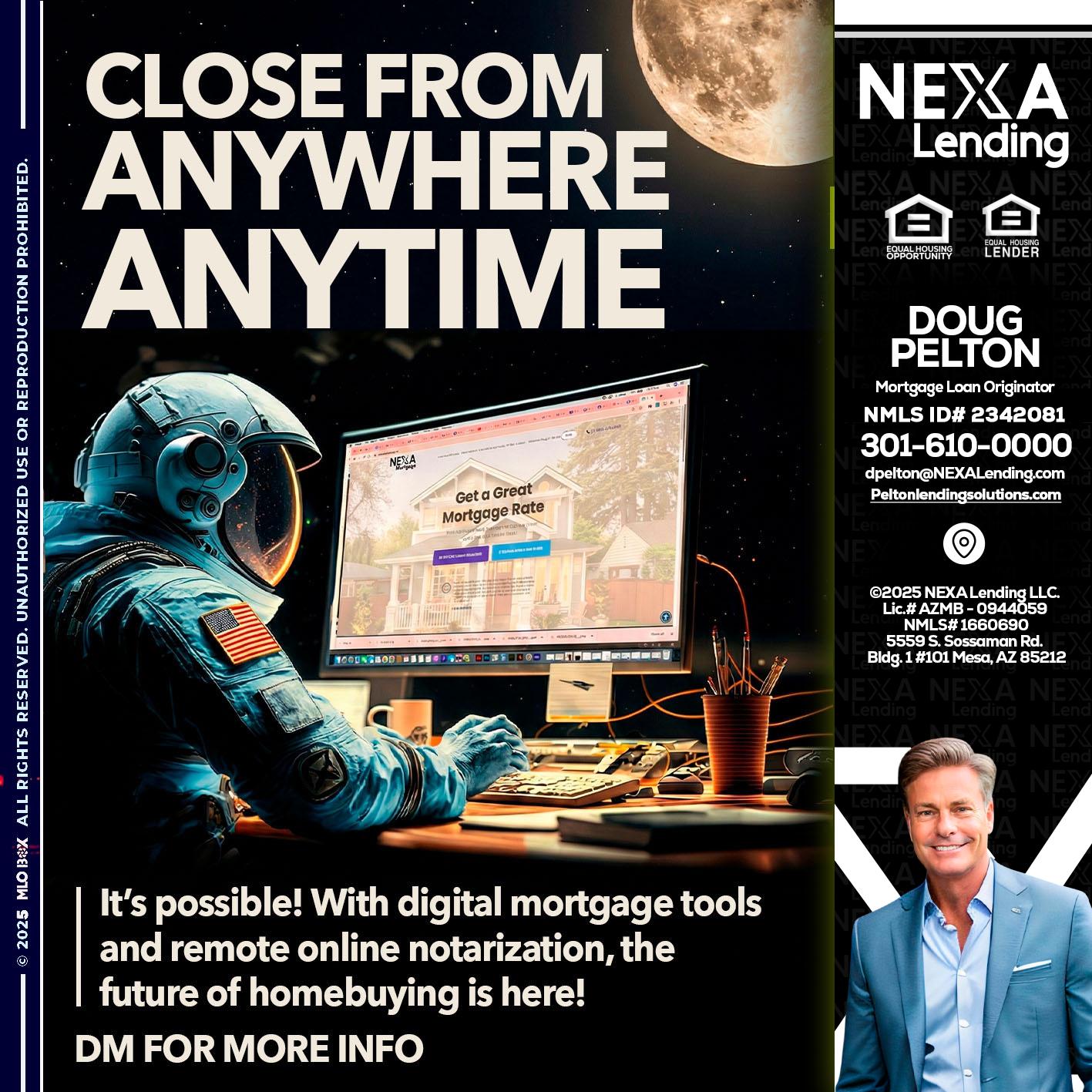 close from - Doug Pelton -Mortgage Loan Officer
