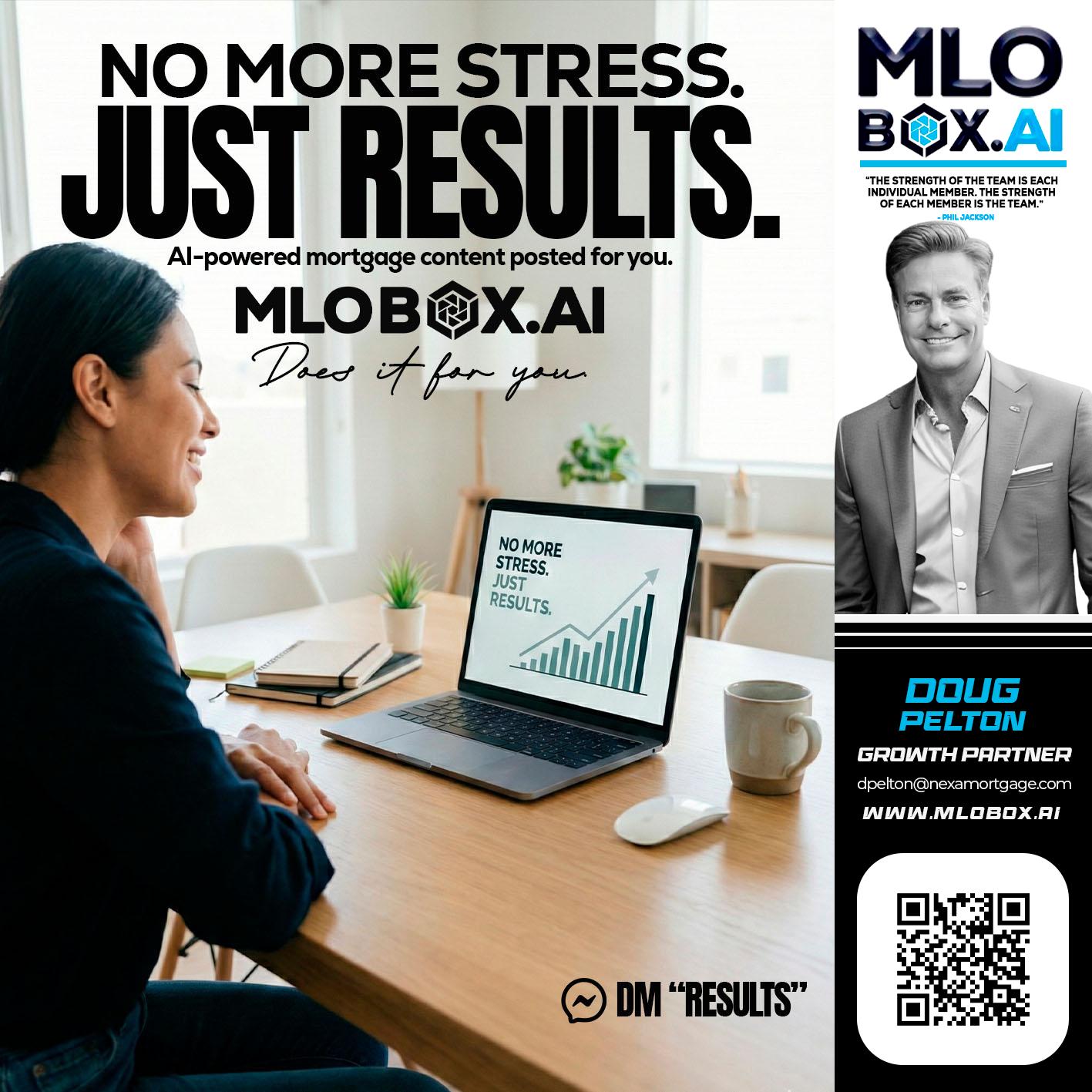NO MORE STRESS - Doug Pelton -Mortgage Loan Officer