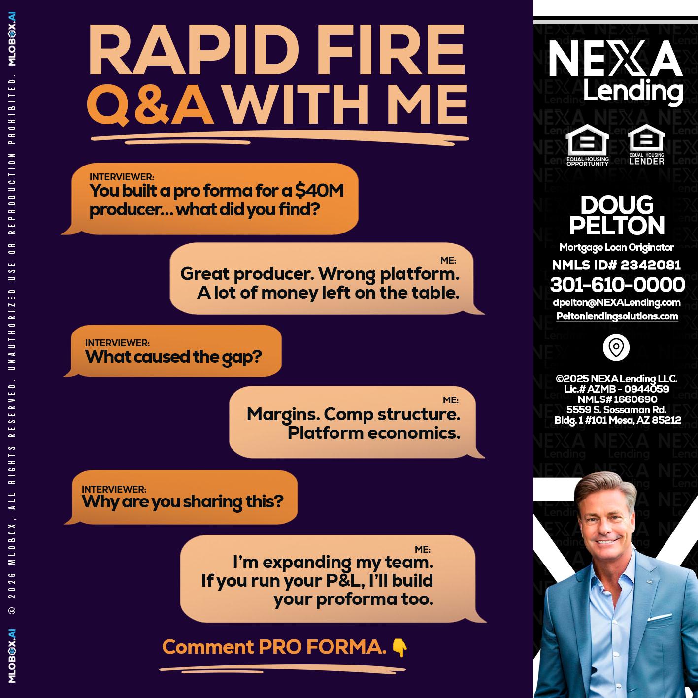 RAPID FIRE - Doug Pelton -Mortgage Loan Officer