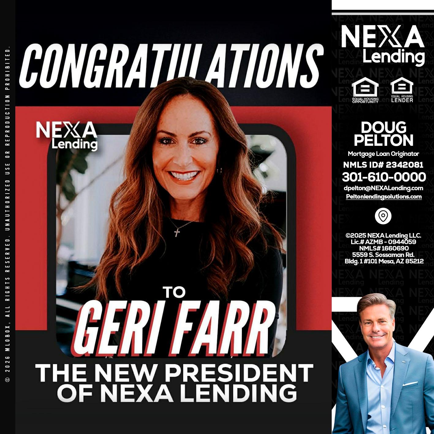 CONGRATULATIONS - Doug Pelton -Mortgage Loan Officer