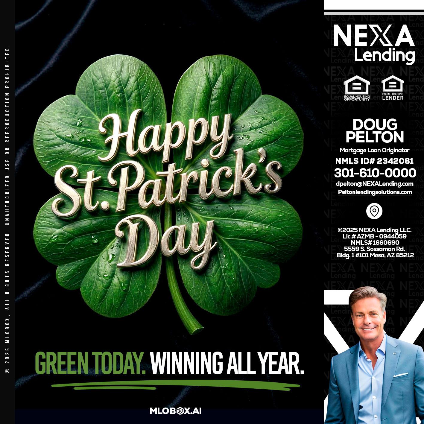 happy st. Patricks day - Doug Pelton -Mortgage Loan Officer