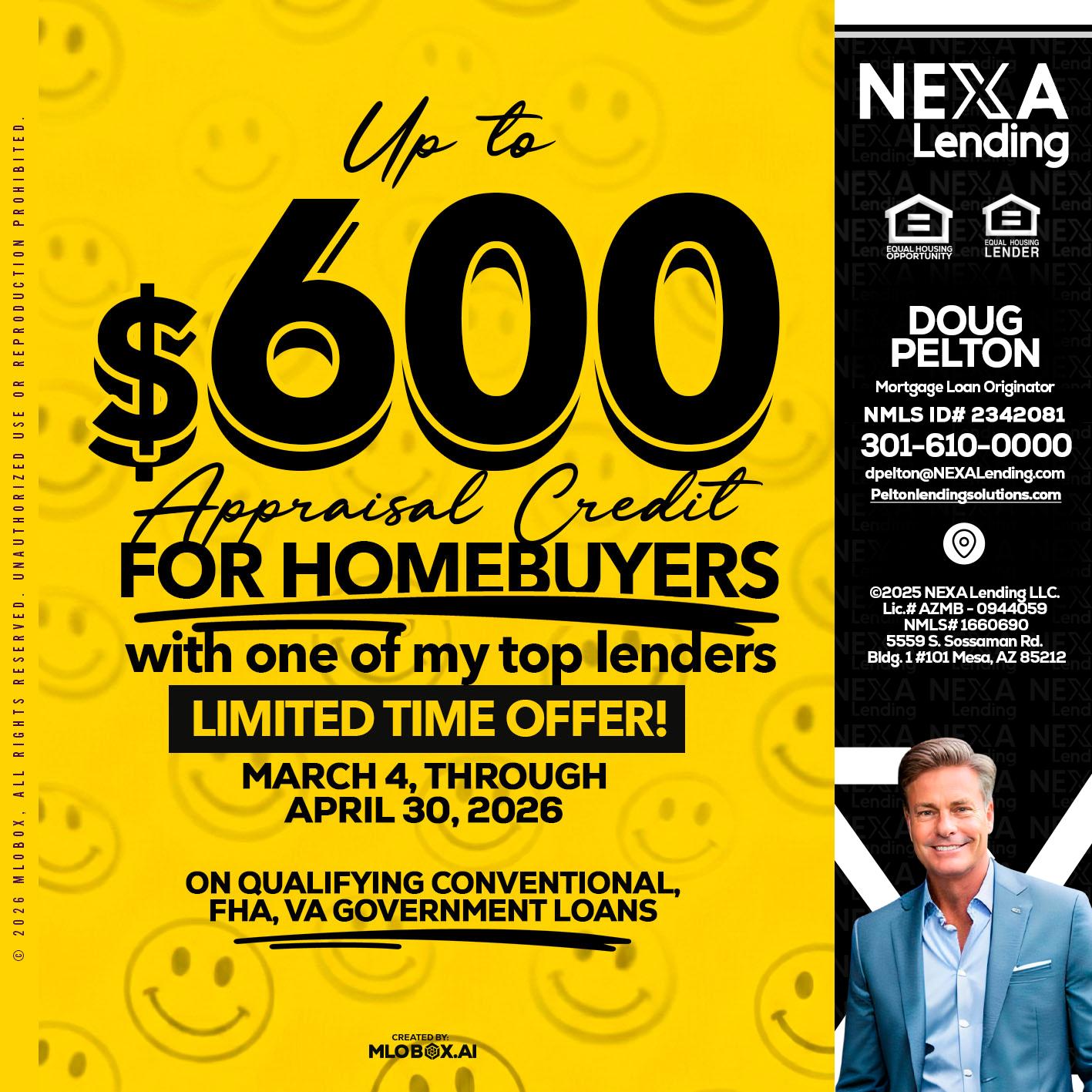UP TO 600 - Doug Pelton -Mortgage Loan Officer