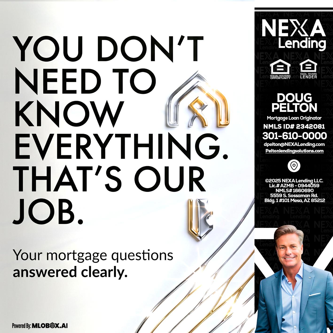 THAT IS OUR JOB - Doug Pelton -Mortgage Loan Officer