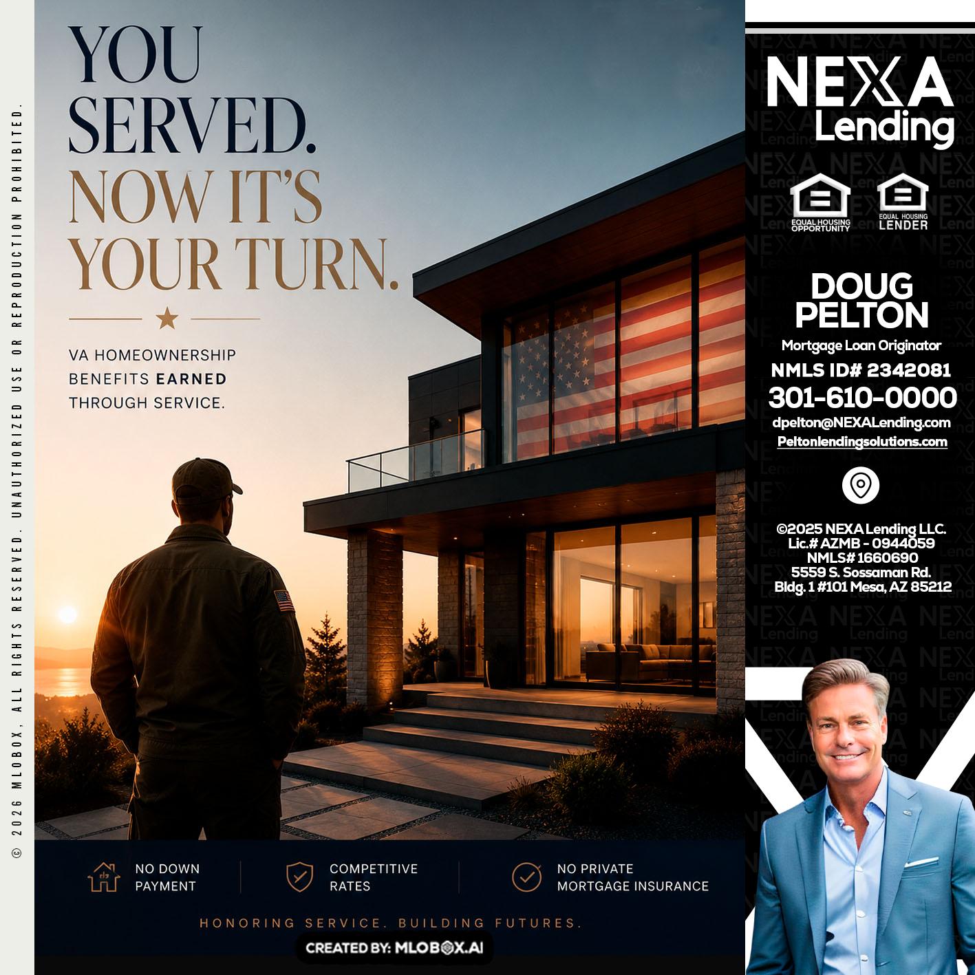 YOU SERVED - Doug Pelton -Mortgage Loan Officer