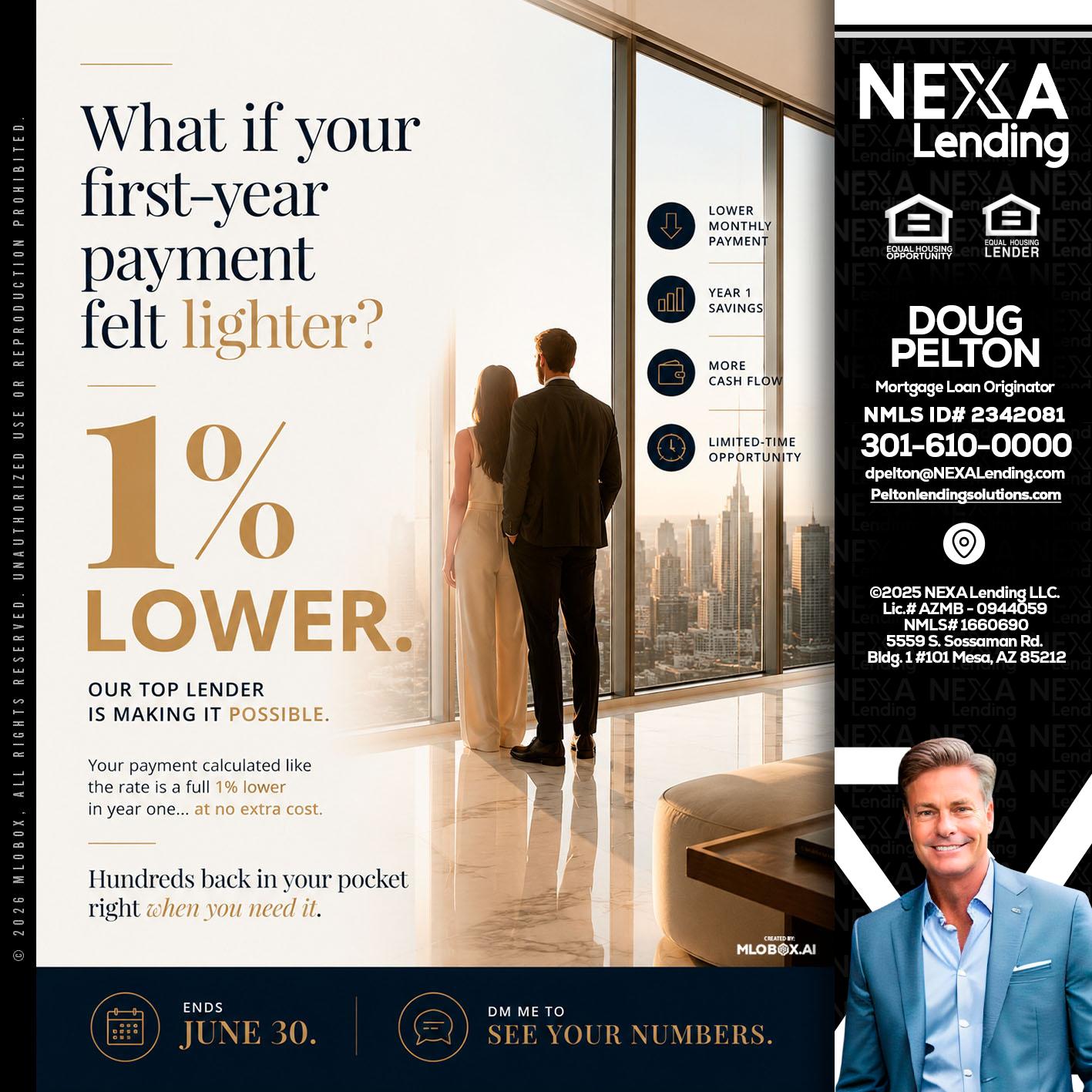 1% lower - Doug Pelton -Mortgage Loan Officer