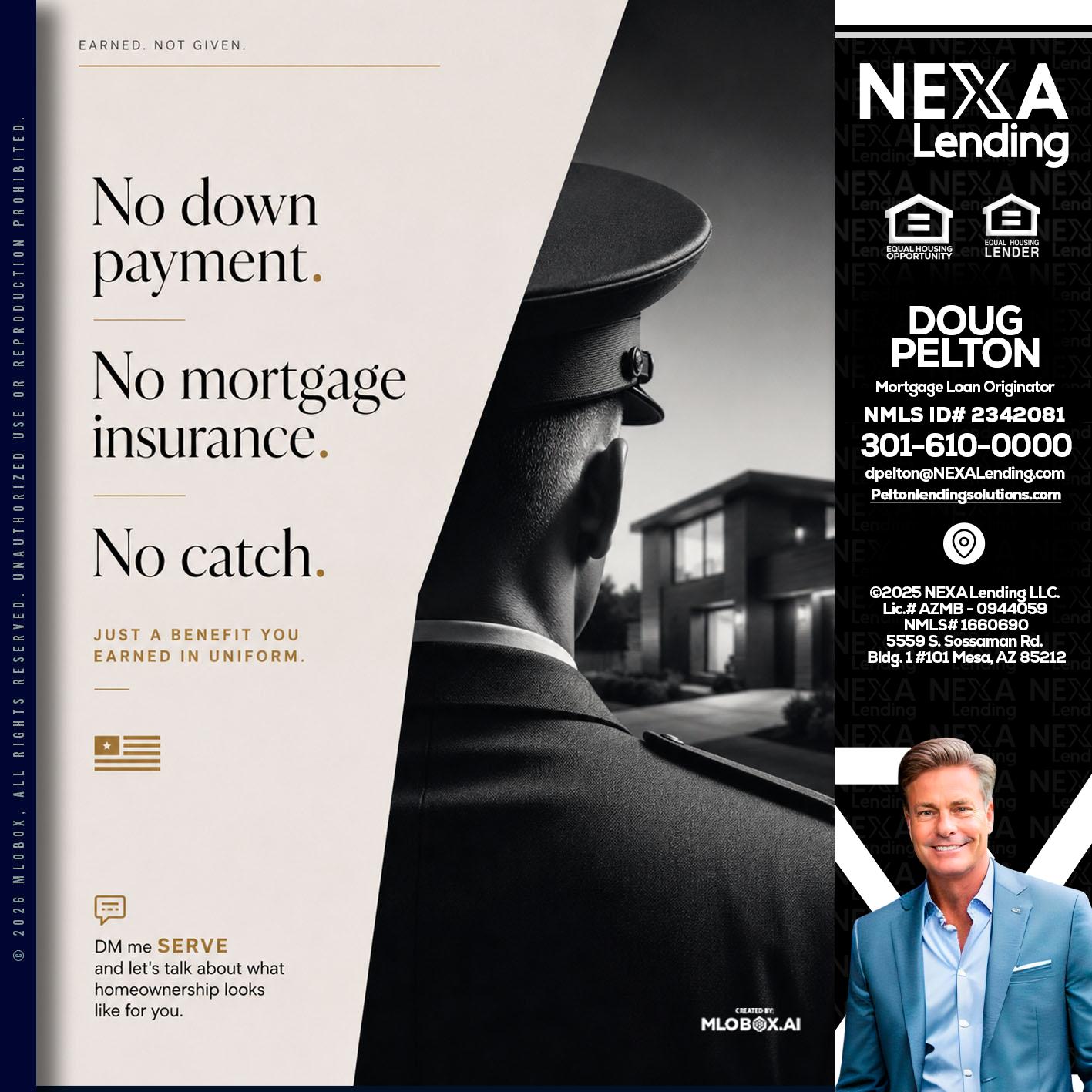 NO DOWN PAYMENT - Doug Pelton -Mortgage Loan Officer