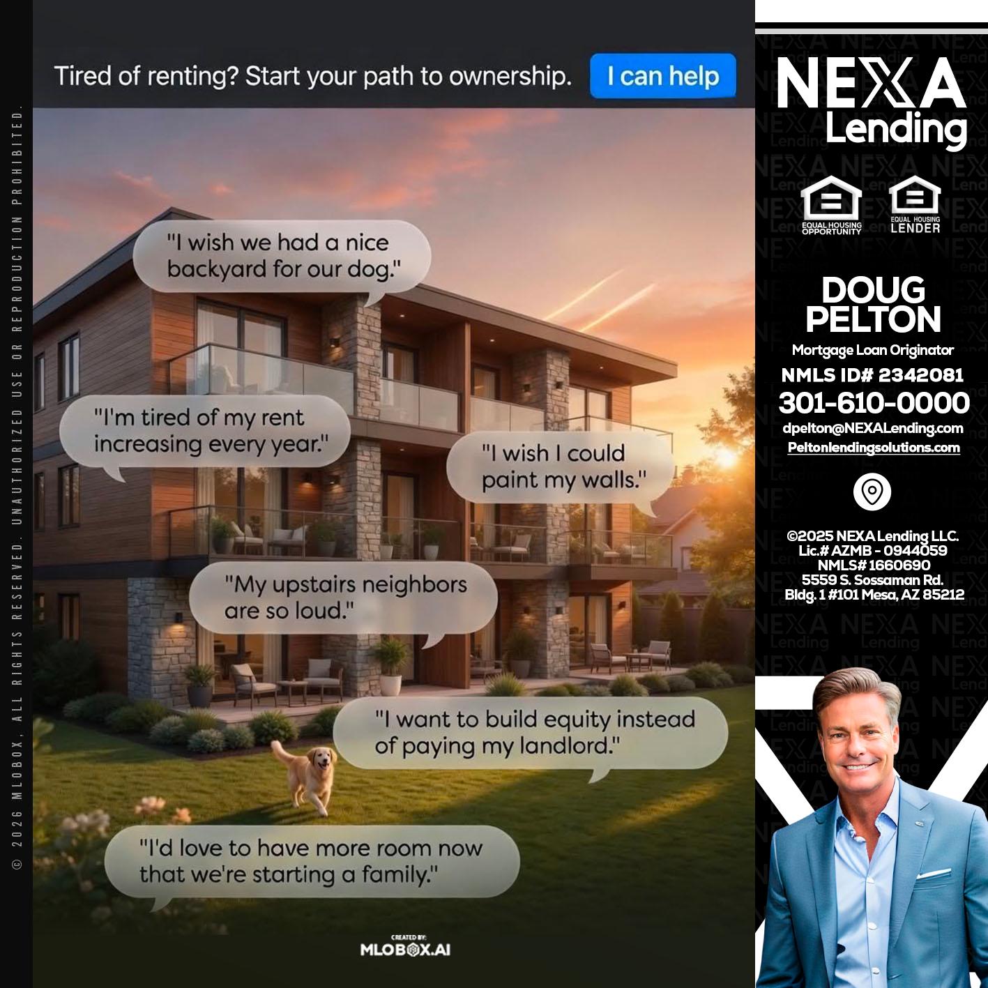 TIRED OF RENTING - Doug Pelton -Mortgage Loan Officer