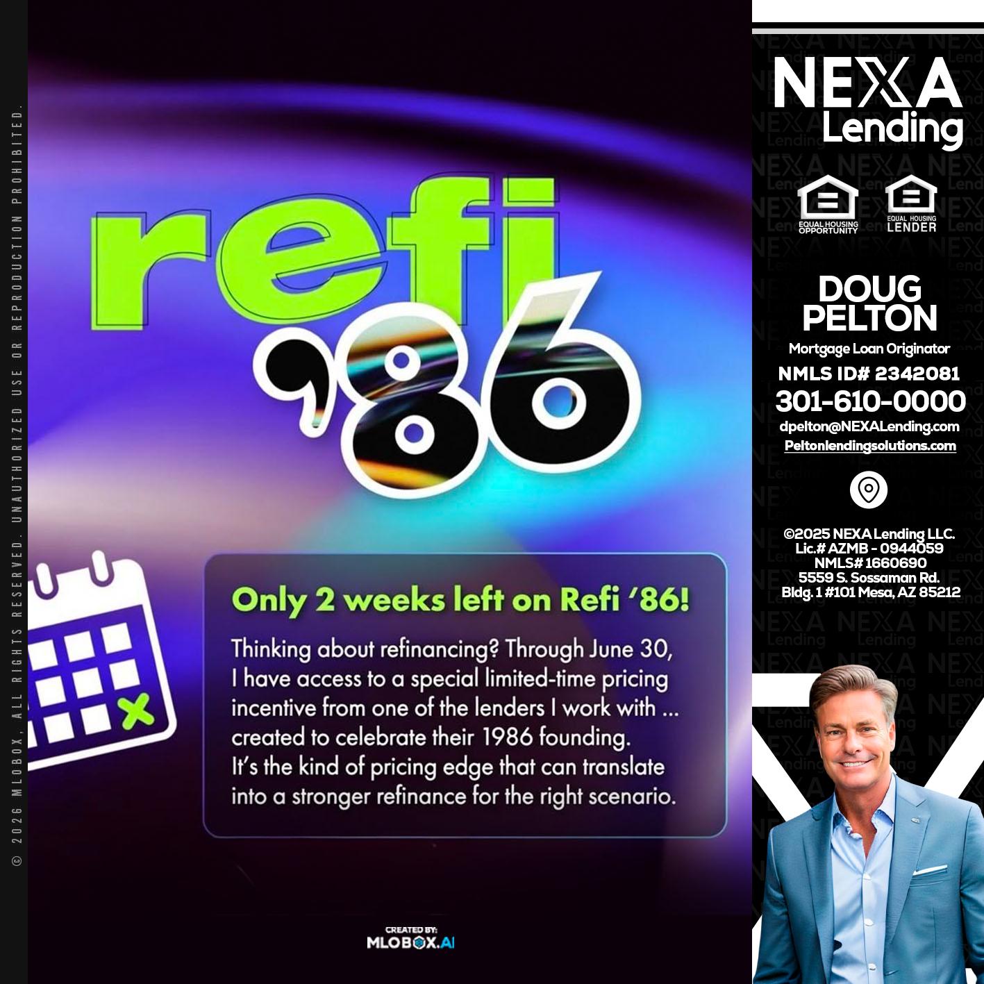 REFI 86 - Doug Pelton -Mortgage Loan Officer
