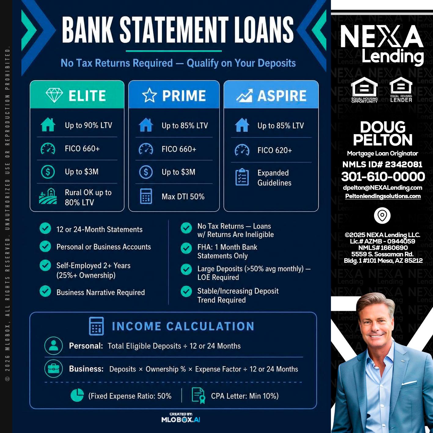 BANK STATEMENT - Doug Pelton -Mortgage Loan Officer