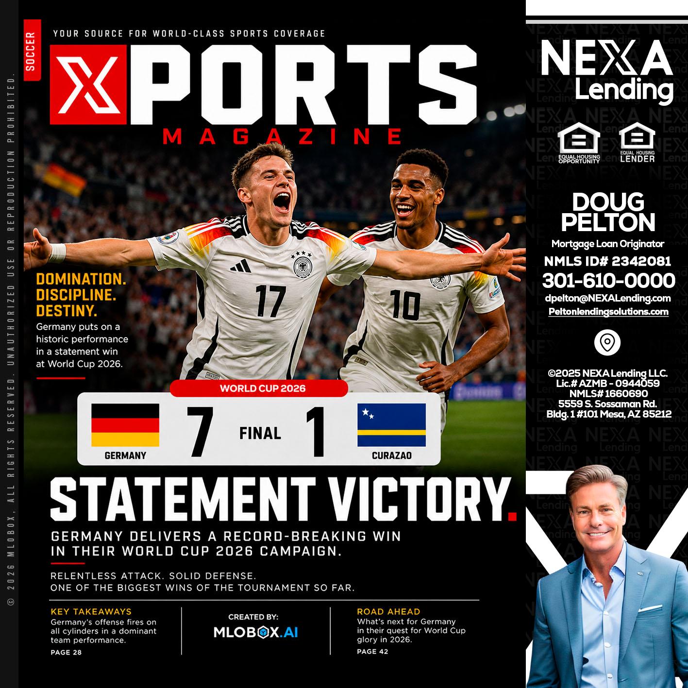GERMANY VS CURASSAO (7-1) - Doug Pelton -Mortgage Loan Officer