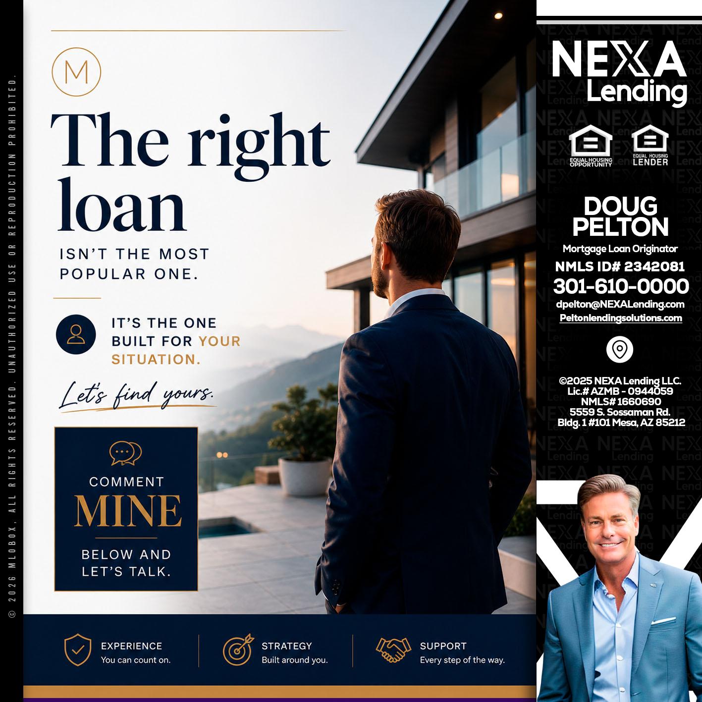 THE RIGHT LOAN - Doug Pelton -Mortgage Loan Officer
