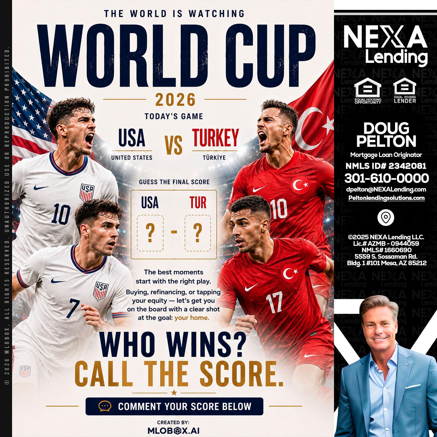 WORLD CUP 2026 - Doug Pelton -Mortgage Loan Officer