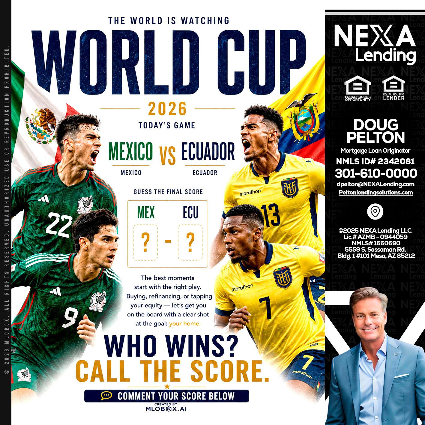 WORLD CUP 2026 - Doug Pelton -Mortgage Loan Officer