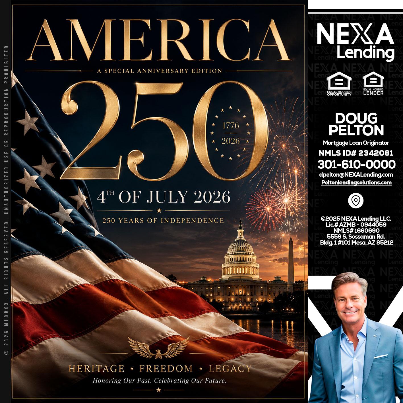 AMERICA 250 TH - Doug Pelton -Mortgage Loan Officer