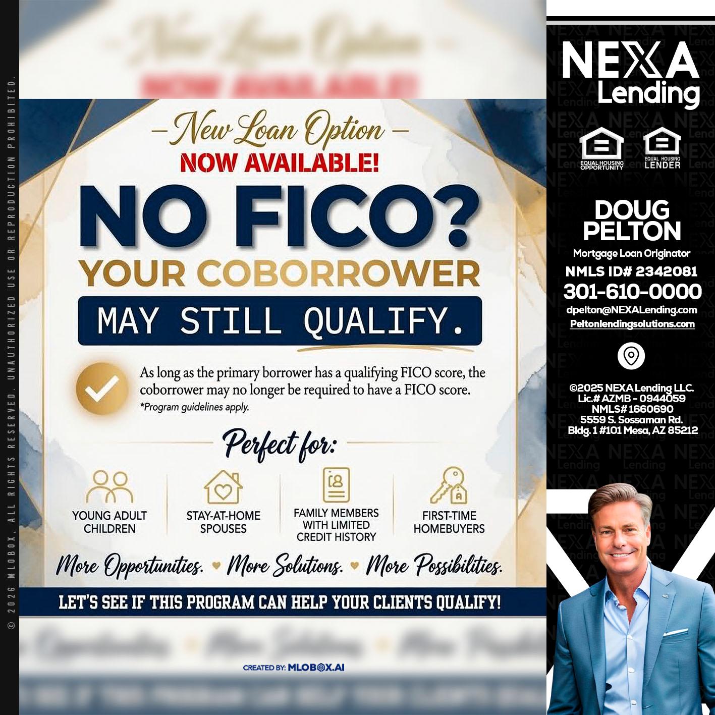 NO FICO? - Doug Pelton -Mortgage Loan Officer