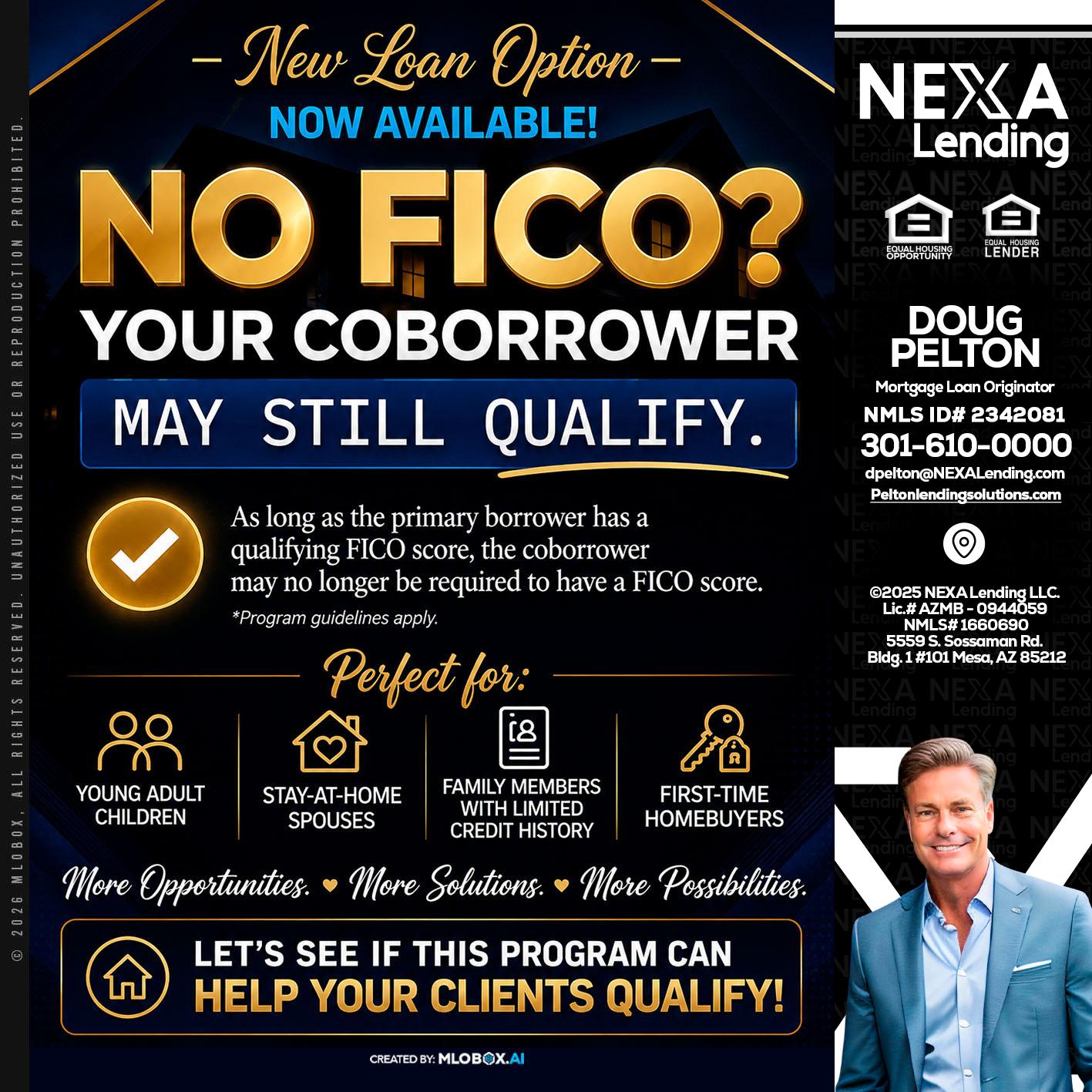 NO FICO - Doug Pelton -Mortgage Loan Officer