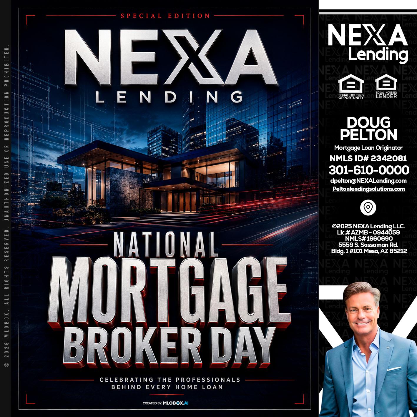 NATIONAL MORTGAGE BROKER DAY - Doug Pelton -Mortgage Loan Officer