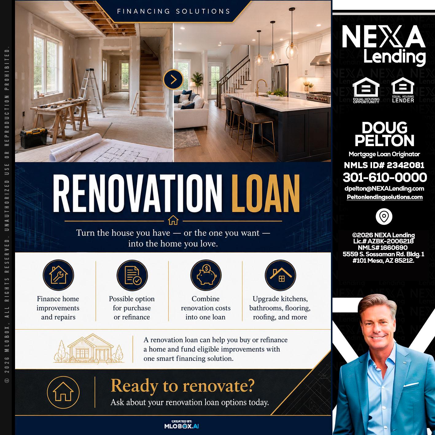 RENOVATION LOAN - Doug Pelton -Mortgage Loan Officer