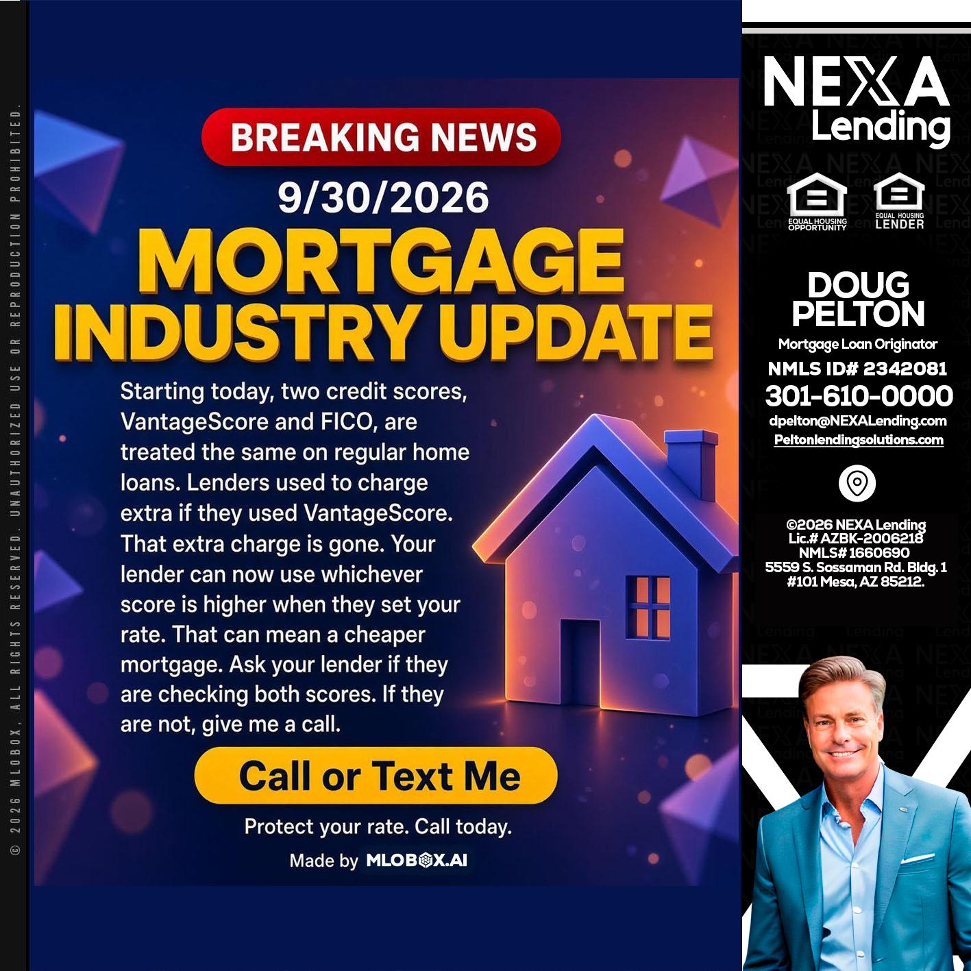 BREAKING NEWS - Doug Pelton -Mortgage Loan Officer