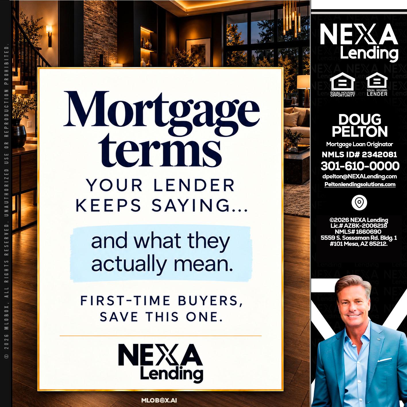 mortgage terms - Doug Pelton -Mortgage Loan Officer