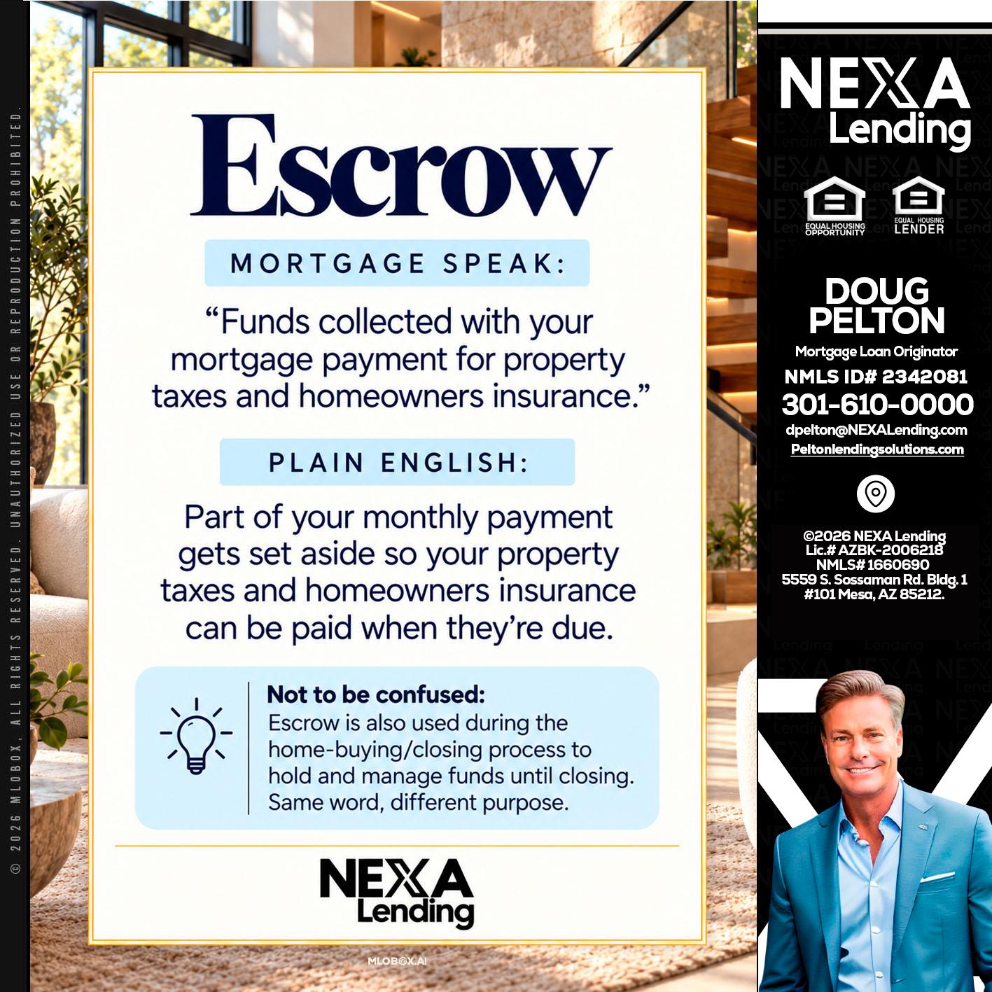 ESCROW - Doug Pelton -Mortgage Loan Officer