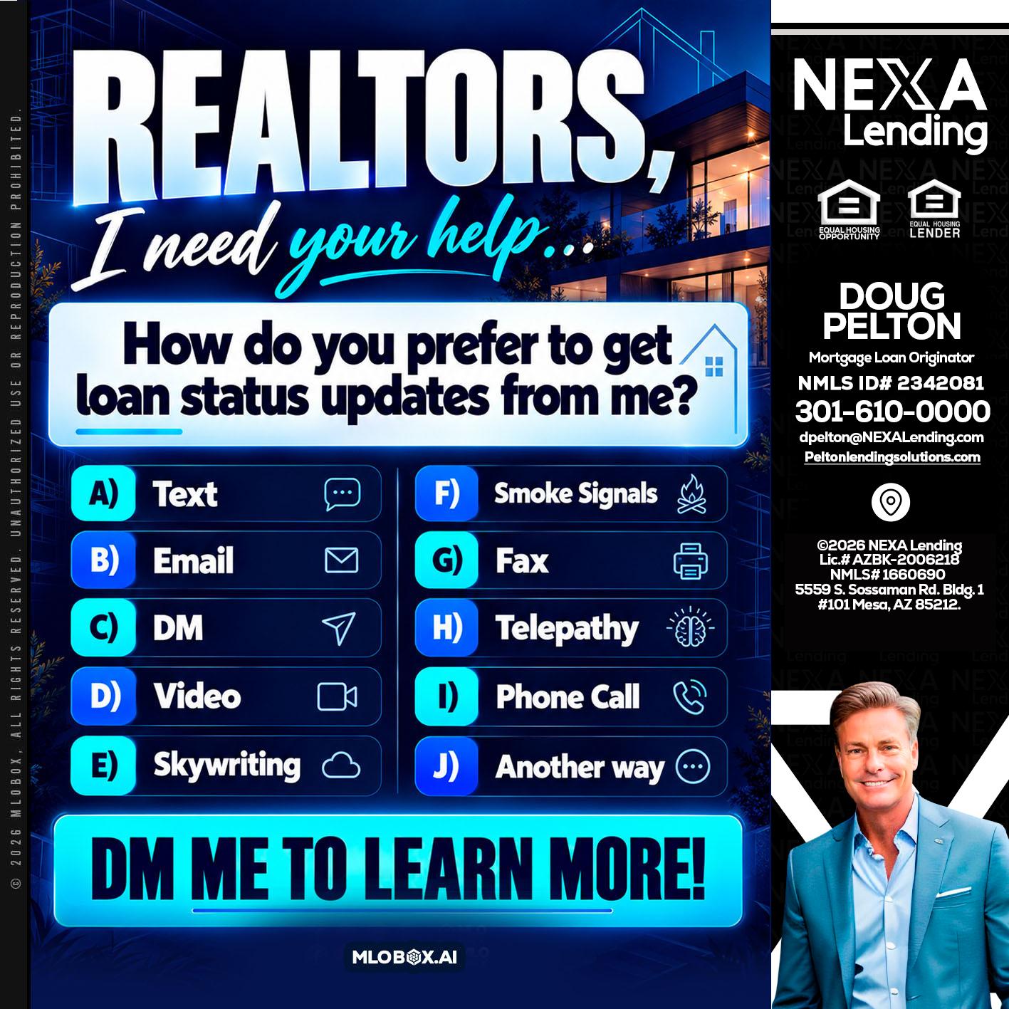 REALTORS - Doug Pelton -Mortgage Loan Officer