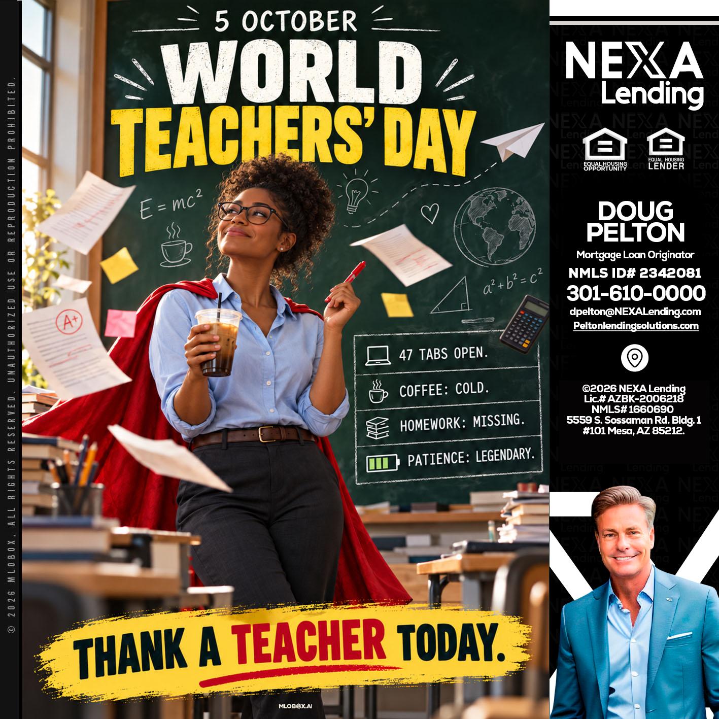 world teacher day - Doug Pelton -Mortgage Loan Officer